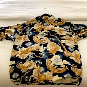 Harley Davidson Hawaiian button up